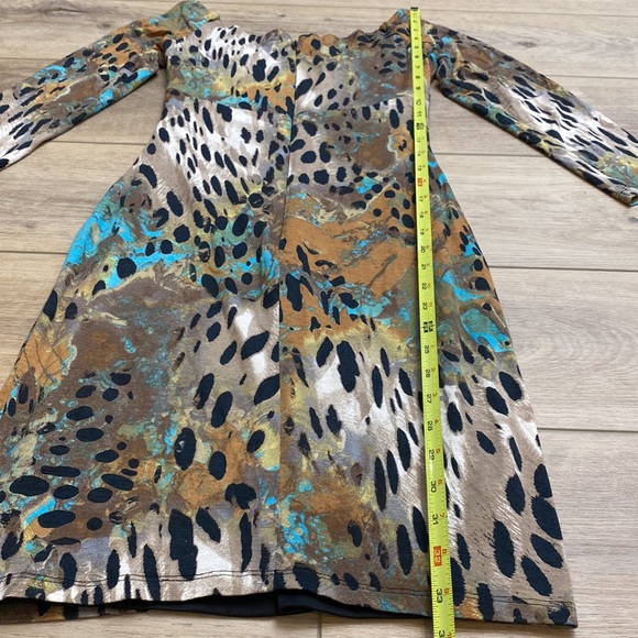 Rene Ruiz 3/4 Sleeve Animal Print Bodycon Mini Dress - Picture 11 of 11